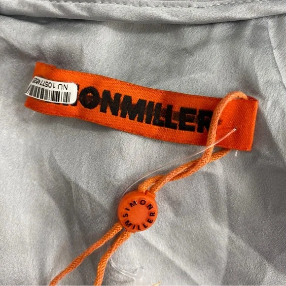 Simon Miller Silver Sequin Sculpty High Collar Maxi Dress Size 12 - Picture 9 of 11